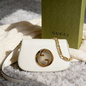 Gucci  Medium Shoulder Bag White Leather